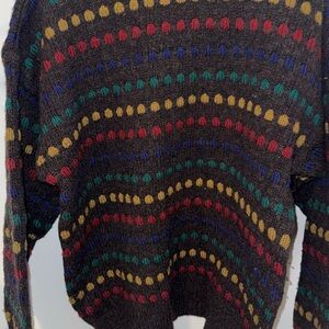 Austin Reed Multicolor Patterned Crewneck Sweater